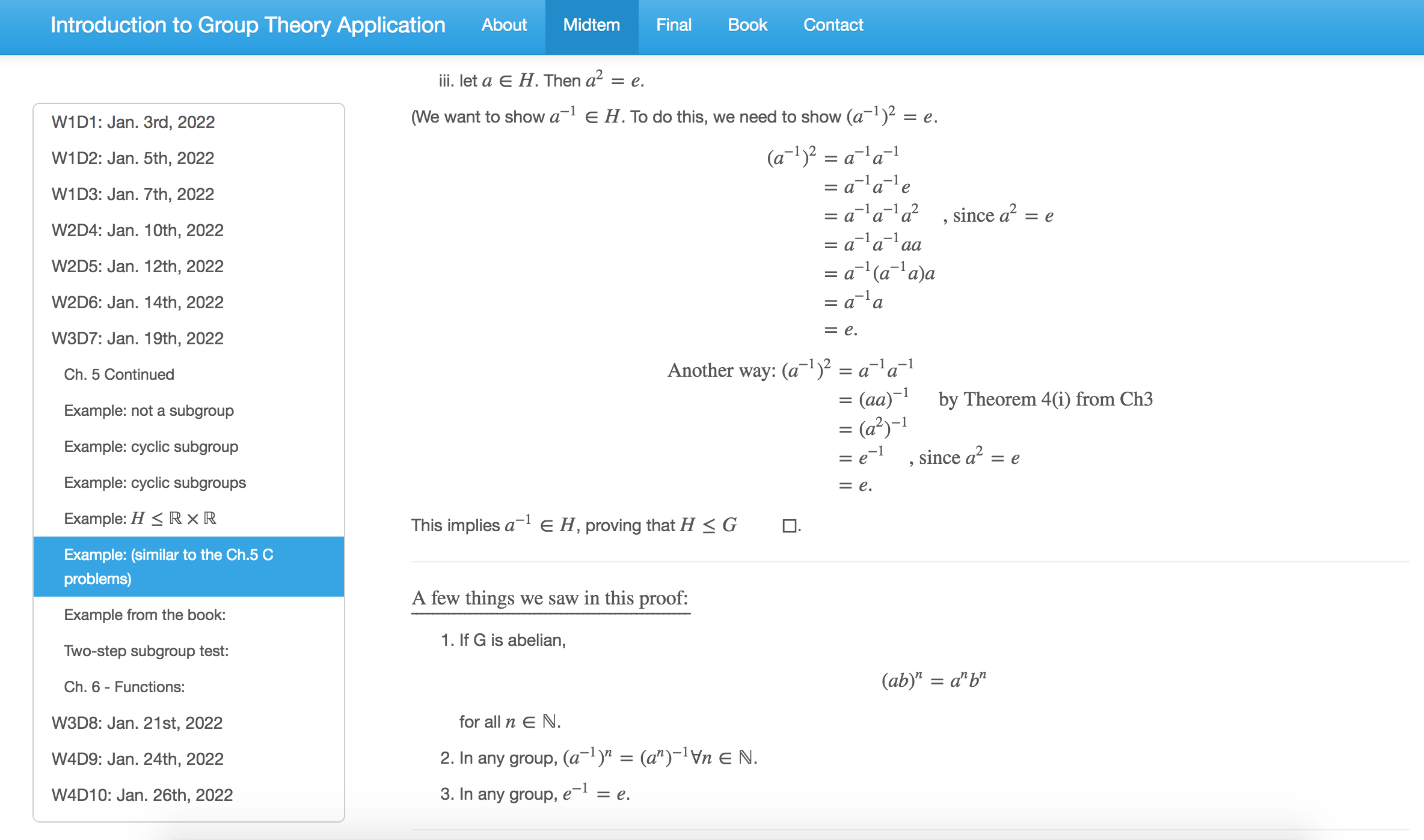 ~Mathematics 344~ Introduction to Group Theory Application