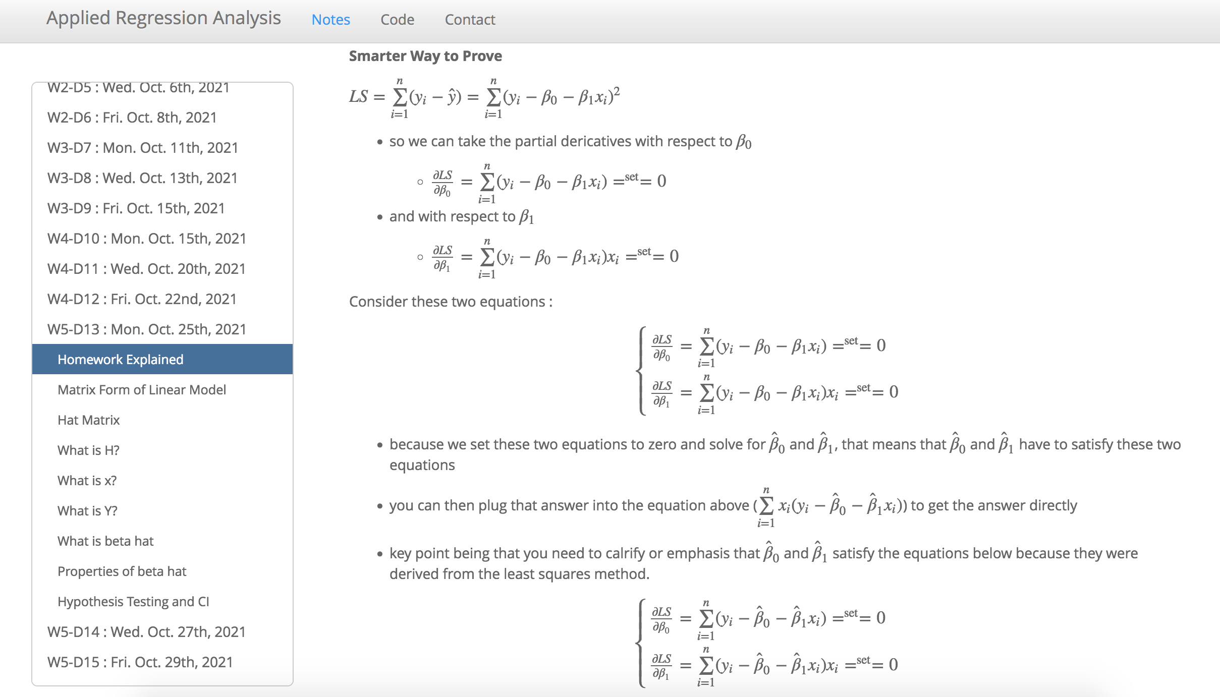 ~Statistics 464~ Applied Regression Analysis